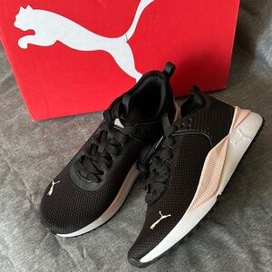 Puma Black, Light Pink and White Sneakers
